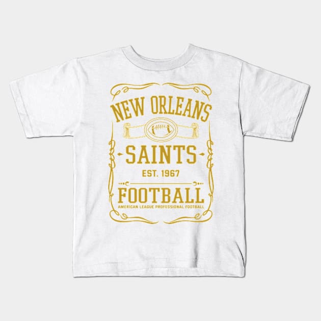 Vintage Saints American Football Kids T-Shirt by carlesclan